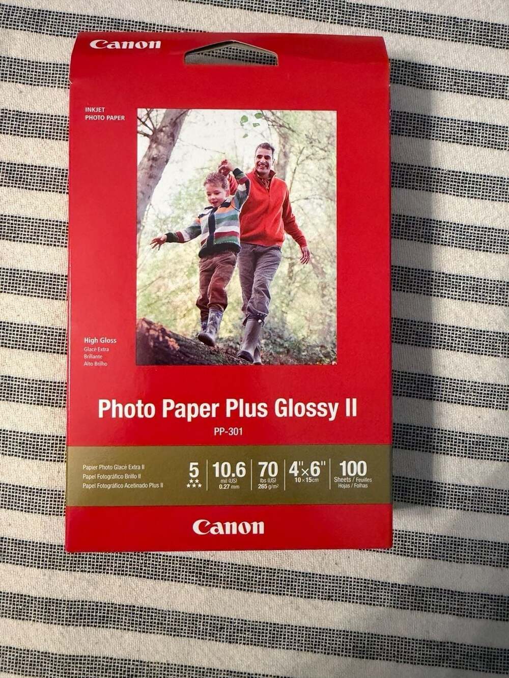 Canon Photo Paper Plus Glossy II PP-301 4x6 100 Sheets